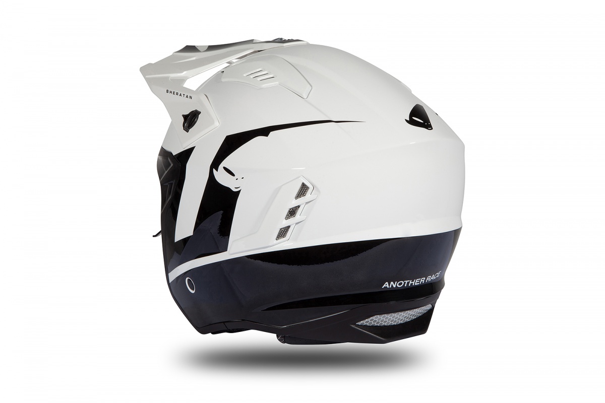 Jet helmet Sheratan white and black glossy - Helmets - HE185 - UFO Plast