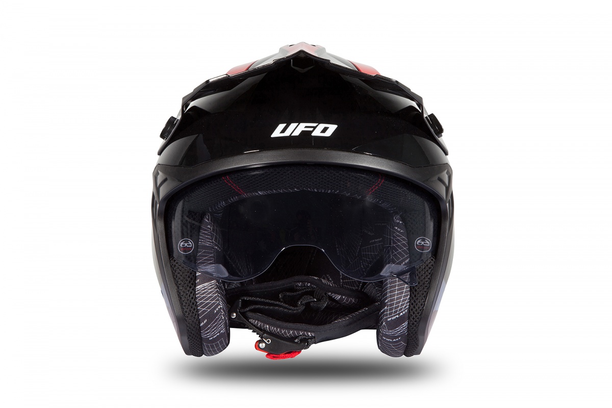 Jet helmet Sheratan black and red glossy - Helmets - HE189 - Ufo Plast