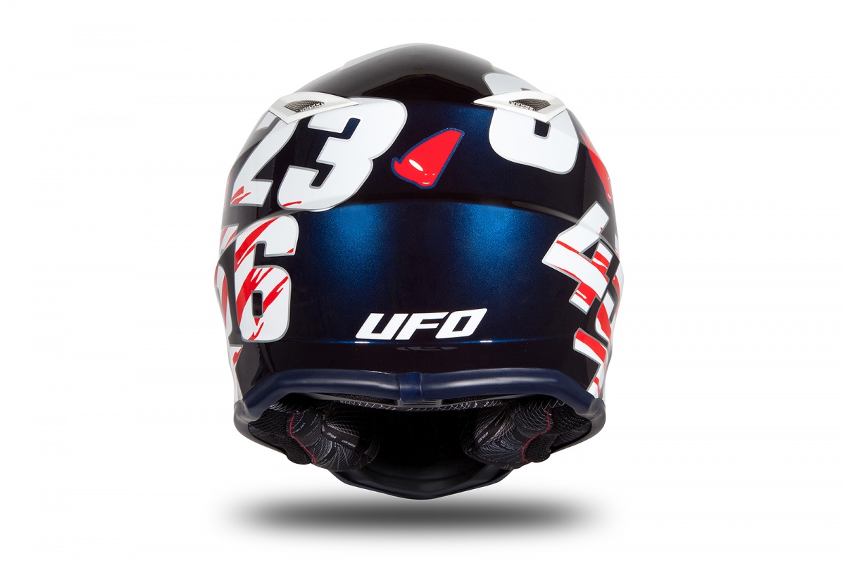 Motocross helmet for kids Numbers blue glossy - Helmets - HE193 - UFO Plast