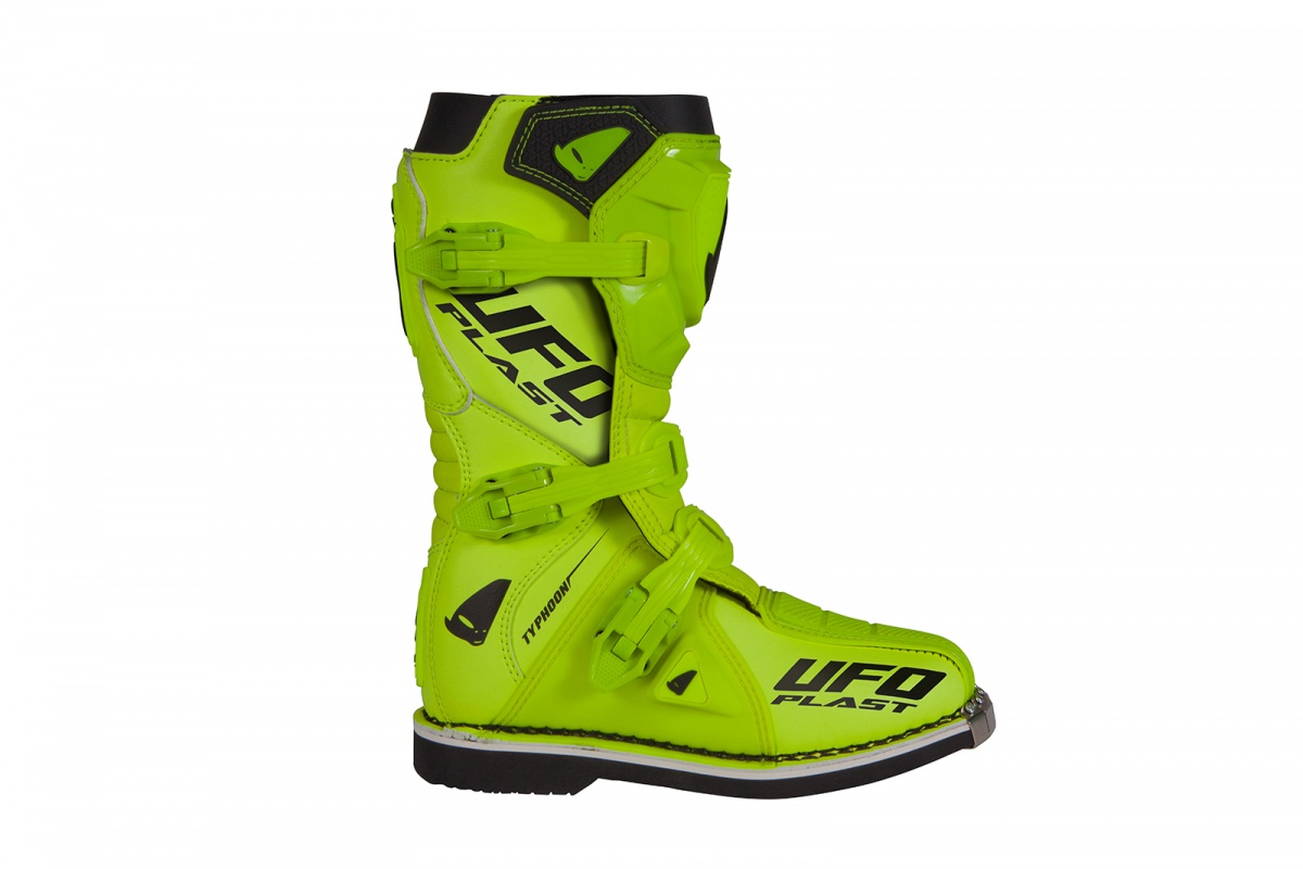 Motocross Typhoon boots for kids neon yellow - Boots - BO011-DFLU - Ufo Plast