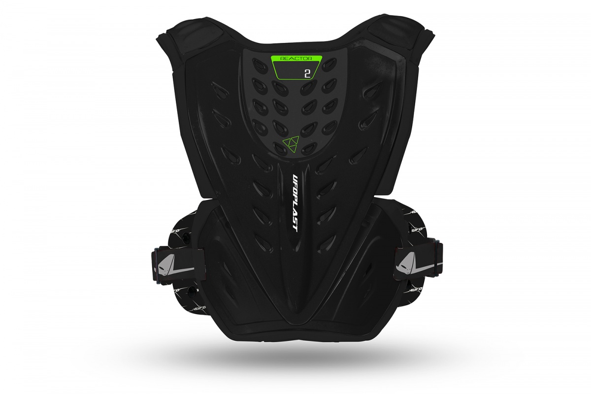 Mtb Reactor Chest Protector black and neon green - Back protectors - BP05002-K - Ufo Plast