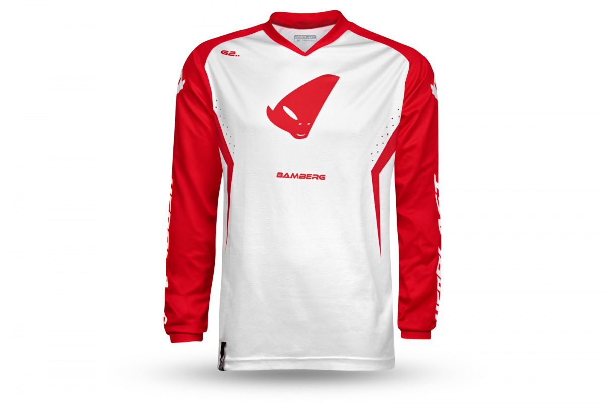 Motocross Bamberg jersey red and white - Jersey - JE13001-BW - Ufo Plast